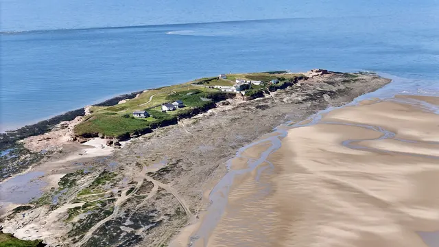 Hilbre Island seen across the Dee Estuary